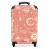 Boho - Rood hemelpatroon NBS - Handbagage koffer - Kinderen Unisex middel -productfoto_recht