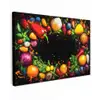 Groente - Graffiti - Kleurrijk - Koken - Abstract Tuinposter op houten frame 2 cm dik klein -3d