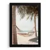Hangmat - Palmbomen - Strand - Zee fotolijst zwart zonder passe partout klein -3d