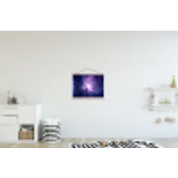 Ruimte - Sterren - Kleurrijk textielposter latten blank klein -kinderkamer