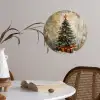 Kerstboom - Vintage - Kerst - Cadeau Wandcirkel behangsticker klein -sfeer3