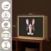 Kreeft - Roze - Zacht - Zwart Light Box met batterij (Wandlamp) middel -USP_websiteoverzichtNL