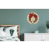 Deurkrans - Strik - Kerst - Rood - Groen Wandcirkel aluminium klein -slaapkamer