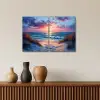 Strand - Blauw - Verf - Paars Canvas - Meerluiken 2 luik klein -sfeer3