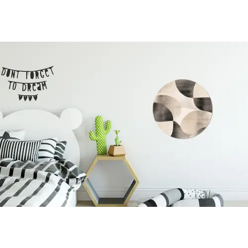Grillige vormen - Subtiele overgangen - Dynamisch Wandcirkel aluminium klein -kinderkamer