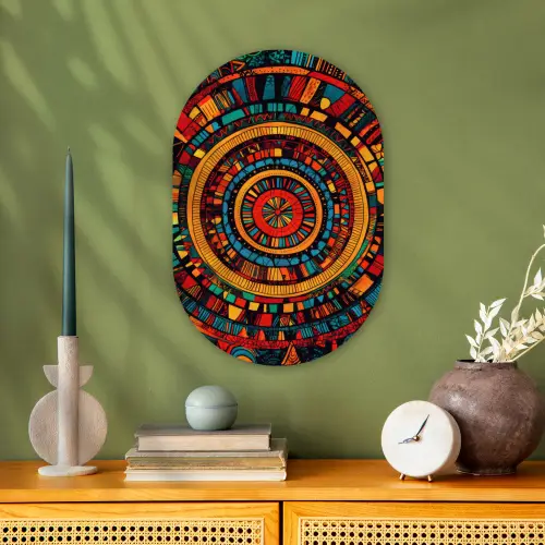 Mandala - Cirkels - Patronen Wandcirkel Ovaal Forex klein -sfeer2