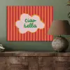 Ciao bella - Tekstwolk - Strepen - Oranje PET vilt klein -sfeer2