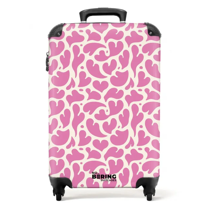 Patronen - Spatten van roze NBS - Handbagage koffer - Kinderen Unisex middel -productfoto_recht