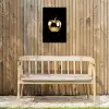 Appel - Goud - Chrome - Zwart Tuinposter op houten frame 2 cm dik klein -sfeer4