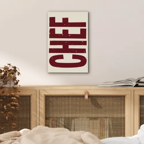 Chef - Rood - Japandi - Vintage aluminium wit klein -sfeer3