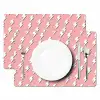 Patroon - Wit - Bliksem - Roze Placemat vinyl groot 368 -zzsfeer2_Kitchenyeah-website