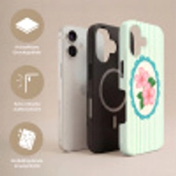 Bloemen - Ovaal - Strepen - Groen Toughcase MagSafe Apple iPhone 17 klein -USP_Lagen_DE