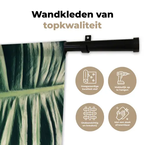Bladeren - Tropisch - Jungle Wandkleed katoen klein -sfeer2