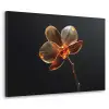 Orchidee - Doorzichtig - Bloem Textielframe zwart klein -3d