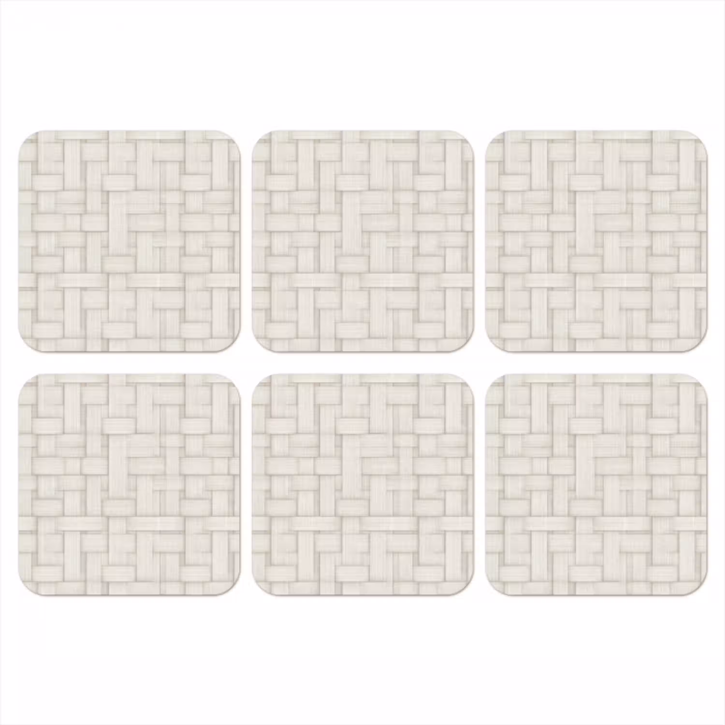 Vlechtwerk - Banen - Beige onderzetter kurk middel 366 -3d