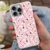 Terrazzo - Patroon - Roze Hoesje iPhone 16 Pro Max met koord klein 804 -sfeer3