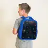 Sterren - Kleurrijk - Lichtgevende kernen Kinderrugzak - Blauw middel -sfeer2