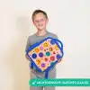 Vrolijk Smiley-patroon Kinderrugzak - Blauw middel -sfeer1_NL