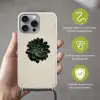 Rozet - Cirkelvormig - Donkergroen Hoesje iPhone 16 Pro Max met koord klein -sfeer2_NL