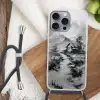 Hut - Grijs - Bergen - Mistig Hoesje iPhone 16 Pro Max met koord klein -sfeer4