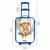 Leeuwenwelpje met schommel illustratie Kinderkoffer - Blauw klein -productfoto_formaten