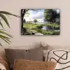 Zandpad - Groen landschap - Water canvas 2cm klein -sfeer1