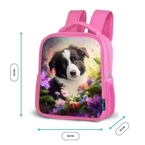 Lasse het Hondje Kinderrugzak - Roze middel -productfoto_formaten