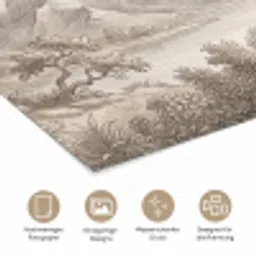 Landschap - Bergen - Meer - Natuur poster papier klein -tcloseup_DE