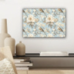 Botanisch - Zangvogel - Blauw canvas 2cm klein 34 -sfeer6