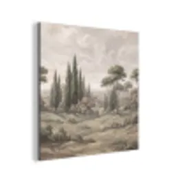 Vallei - Bos - Natuur - Groen aluminium wit klein -3d