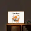 Voetbal - Abstract - Oranje - Verfspatten Light Box met batterij (Wandlamp kind) middel -sfeer1_kind