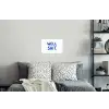 Blauw - Quote - Wit Muursticker klein -slaapkamer