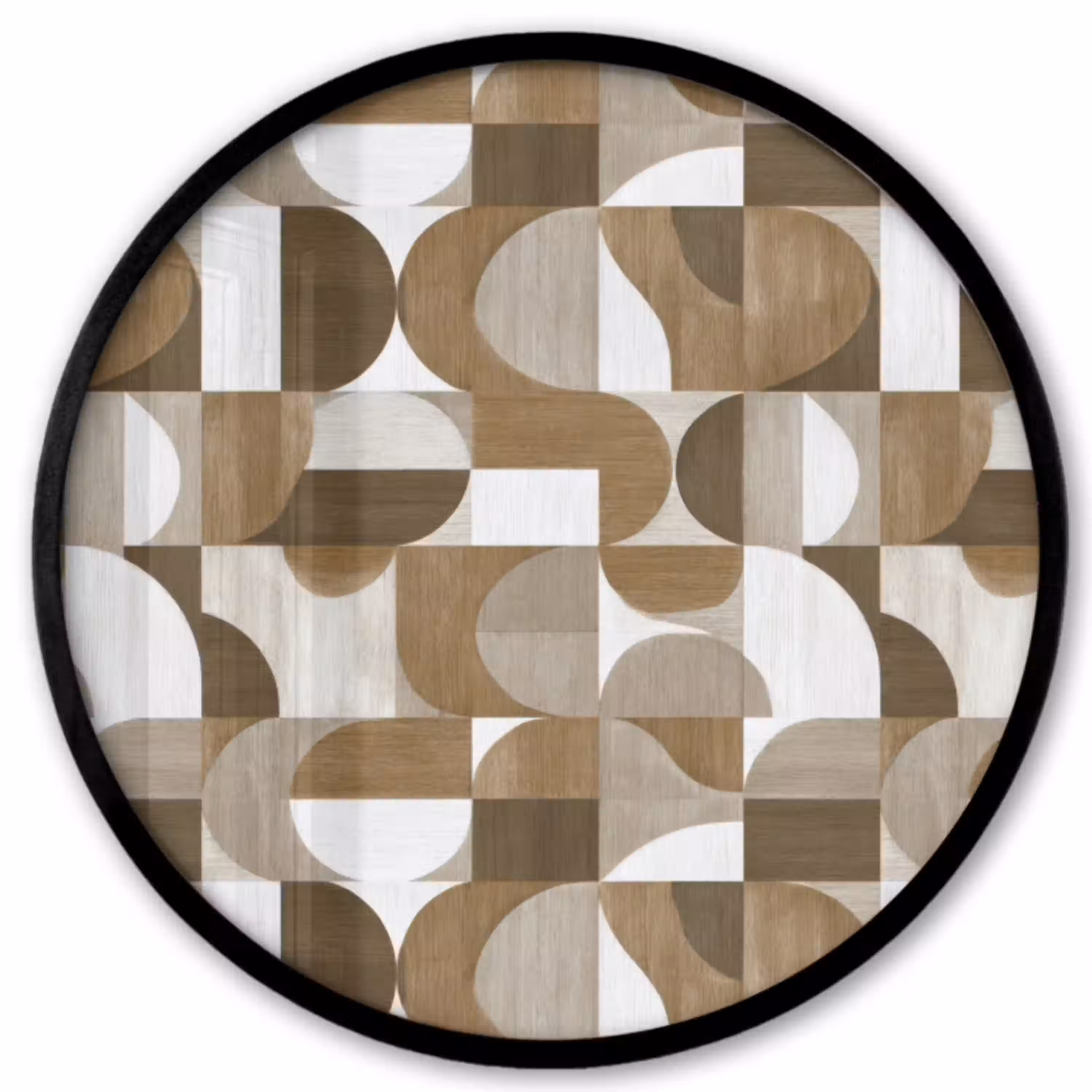 Abstract - Retro - Bruin Fotolijst rond zonder passe partout klein 856 -3d