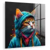 Graffiti - Kat - Zwart - Jas plexiglas 5mm klein -zzzproduct_nieuw