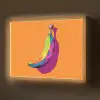 Felle kleuren - Banaan - popart Light Box met batterij (Wandlamp) middel -z3d_website