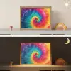 Regenboog - Tie dye - Kleurrijk - Blauw Light Box met batterij (Wandlamp kind) middel -sfeer3_kind
