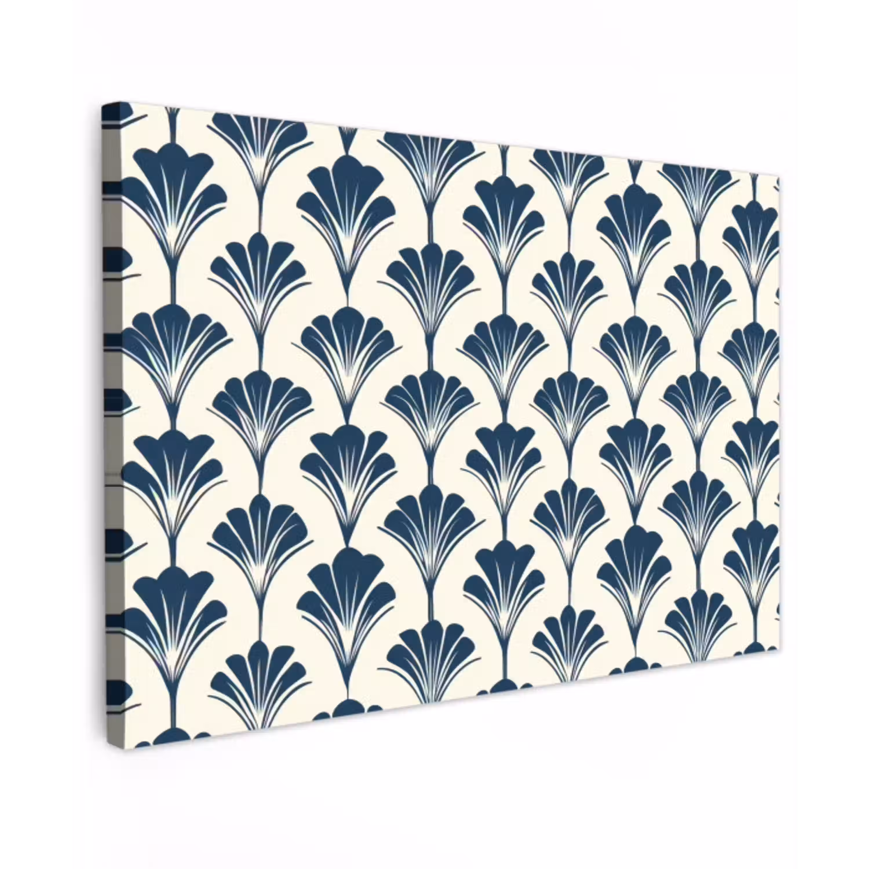Klassiek - Motief - Blauw Tuinposter op houten frame 2 cm dik klein 845 -3d