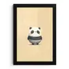 Panda - Beige - Minimalistisch fotolijst zwart zonder passe partout klein -3d
