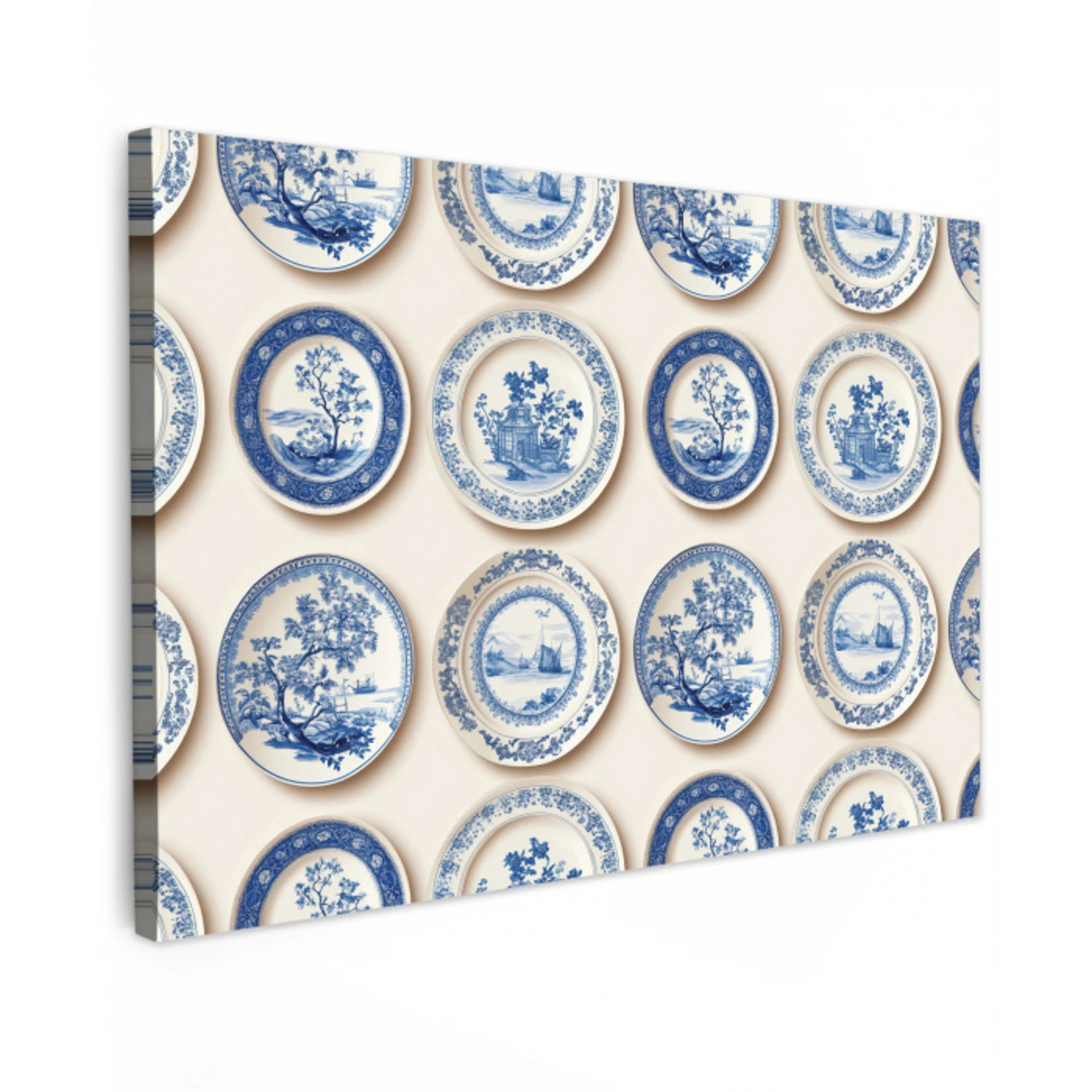 Borden - Bomen - Planten - Blauw Tuinposter op houten frame 2 cm dik klein 845 -3d