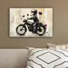 Vintage - Street art - Motor - Jongen - Graffiti - Zwart - Banksy canvas 2cm klein -sfeer3