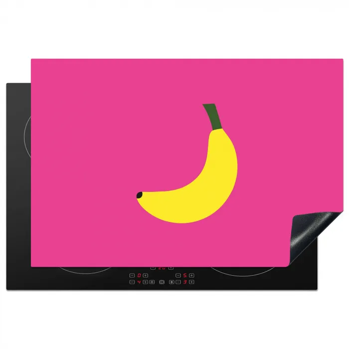 Banaan - Geel - Fruit Inductie beschermer vinyl 3mm klein -3d