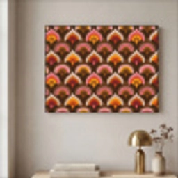 Patroon - Retro - Kleurrijk Textielframe zwart klein 947 -sfeer2