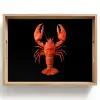 Kreeft - Papier - Origami papier - Rood Dienblad Rechthoek middel -z3d_shopping