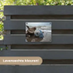 Schelp - Strand - Blauw - Zee tuinposter los doek klein -sfeer3