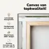Doorkijk - Boom - Zee - Palmboom - Heuvels - Strand - Blauw canvas 2cm klein -zzzsfeer2_topdoek