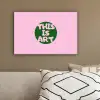 This is art - Tekst - Cirkel - Groen canvas 2cm klein -sfeer3