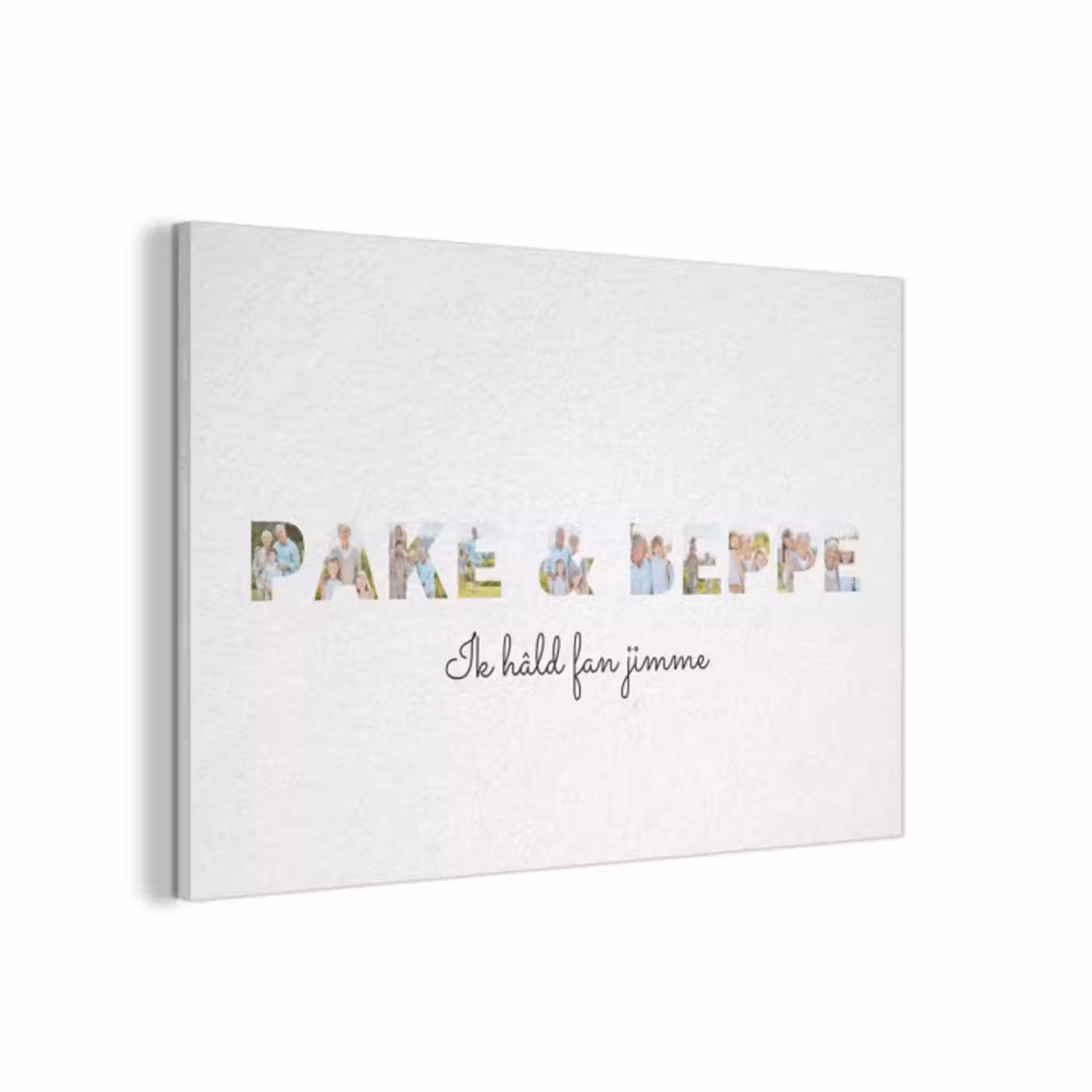 Akoestisch schilderij - Pake & Beppe - Lettercollage
