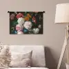 Stilleven met bloemen in een glazen vaas - Schilderij van Jan Davidsz. de Heem Wandkleed katoen klein -sfeer4
