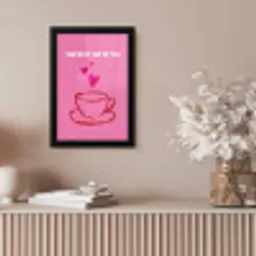 Thee - Roze - Valentijn - Tekst fotolijst zwart zonder passe partout klein -sfeer5