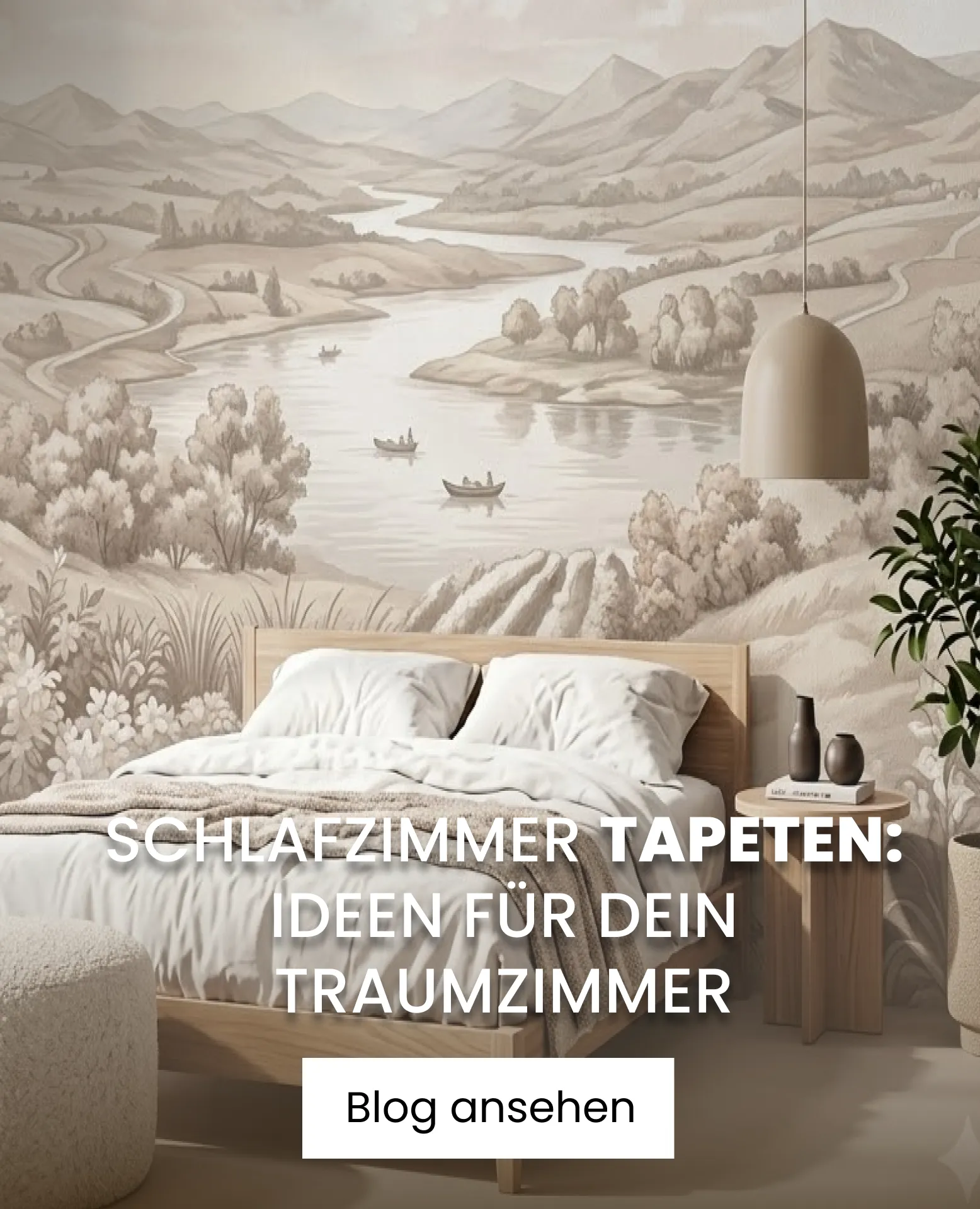 Schlafzimmertapete beige 